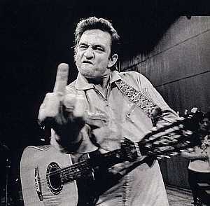 Johnny Cash in San Quentin - das berühmte Foto